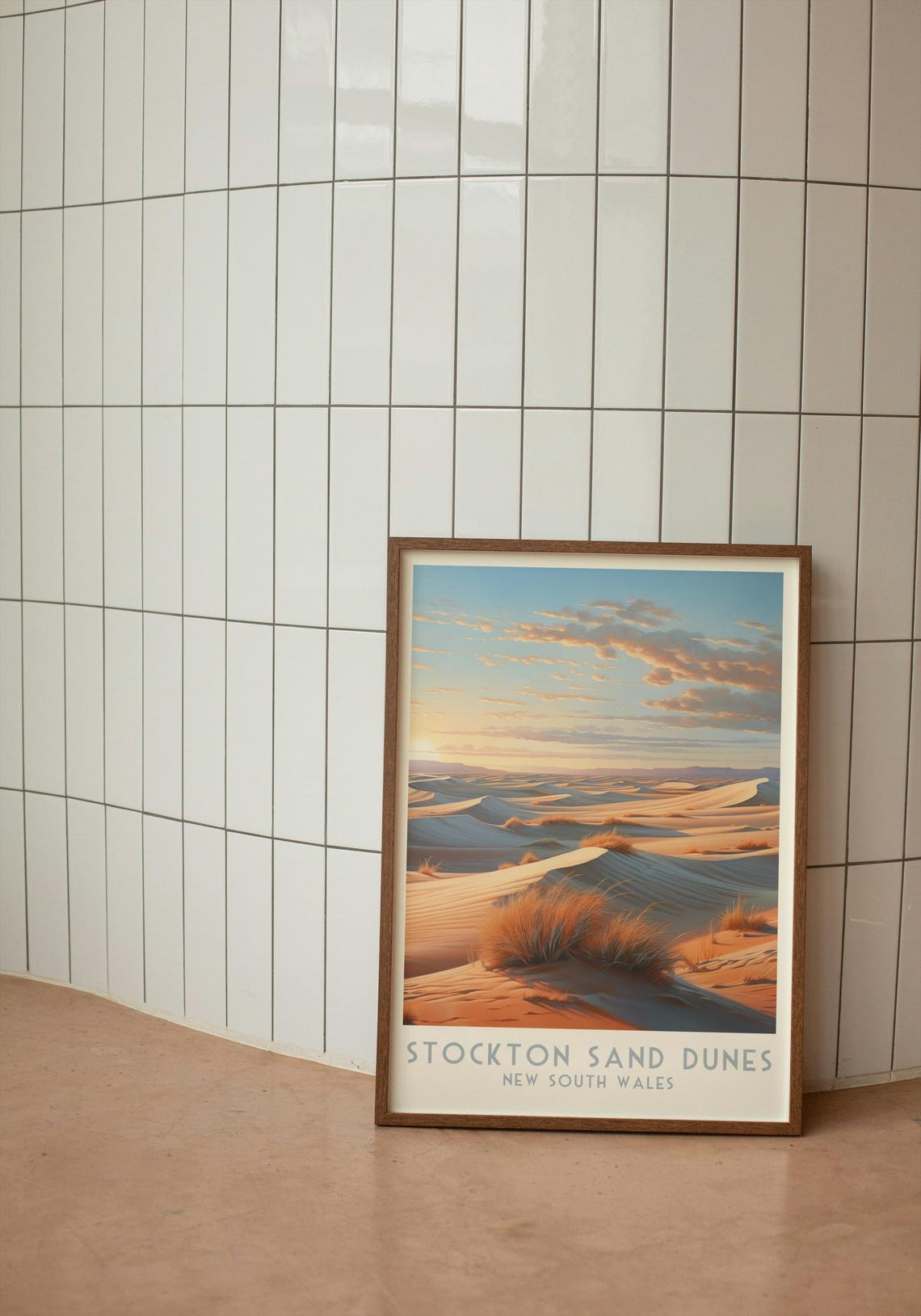 Stockton Sand Dunes Sunset Golden Dunes New South Wales Travel Poster - Image 4