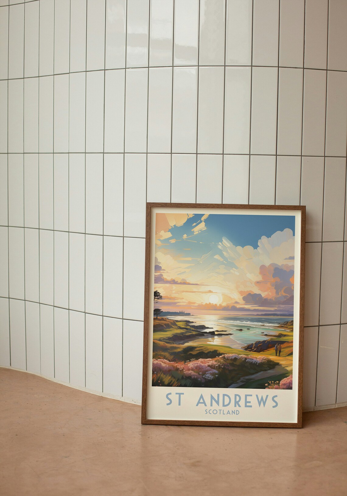 St Andrews Golf Course Print Scotland Golf Poster Home Decor Retro Wall Art Wedding Gift Birthday Gift Print - Image 2