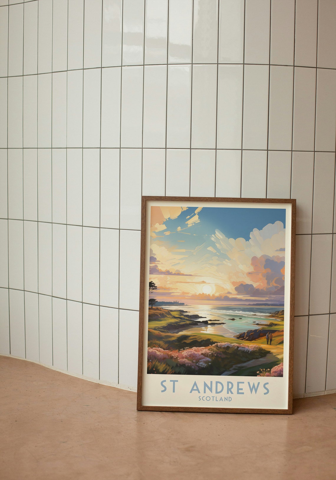 St Andrews Scotland Golf Coast Sunrise Heather Bloom Travel Poster - Image 2