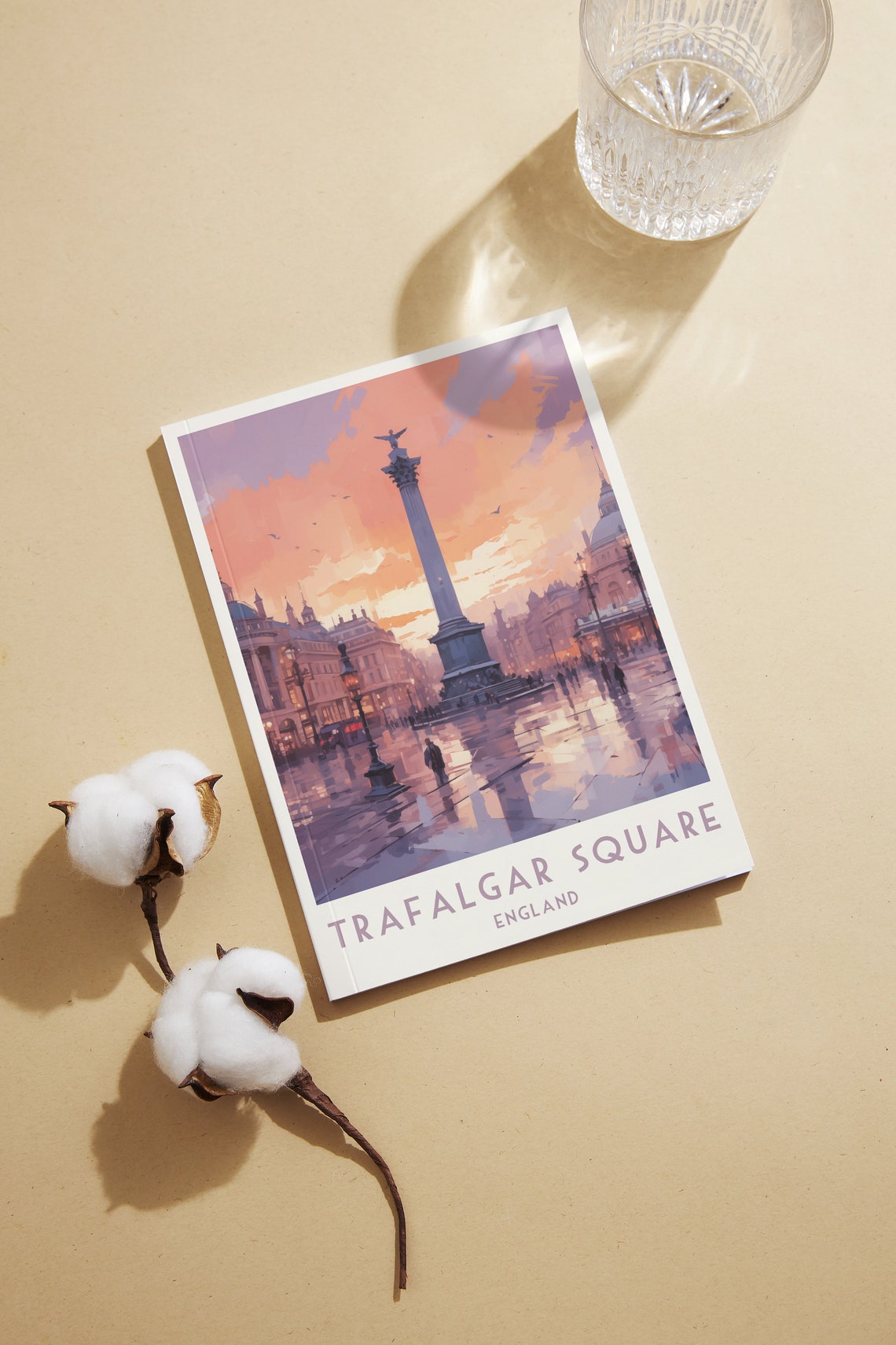 Trafalgar Square London Sunset Nelson's Column Rainy Plaza Poster - Image 2