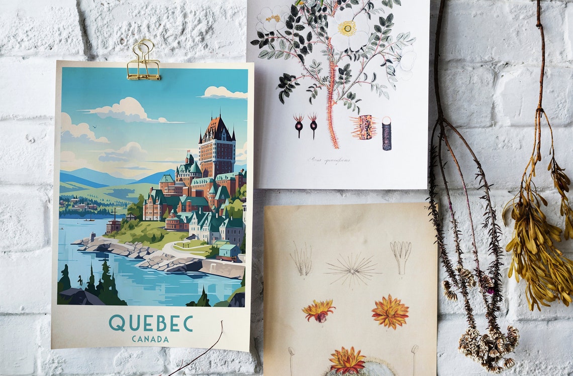 Quebec Canada Chateau Frontenac Riverside Grand Hotel Poster - Image 4