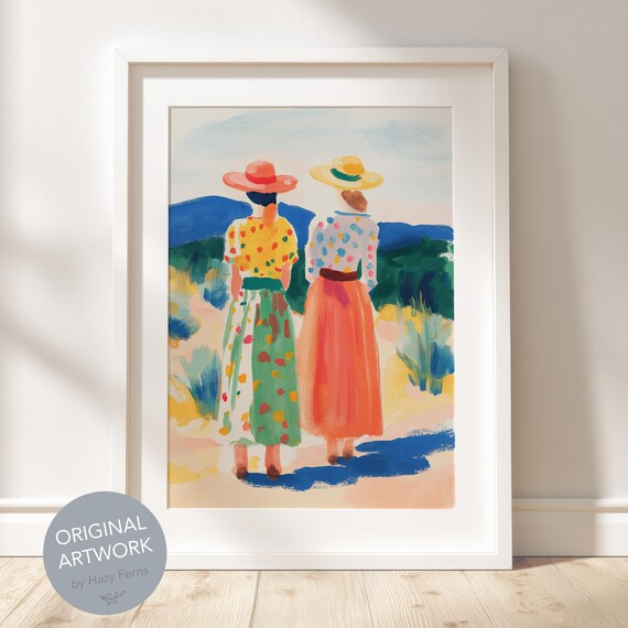 Cowgirl Desert Sunset Vintage Western Woman Oil Painting Print