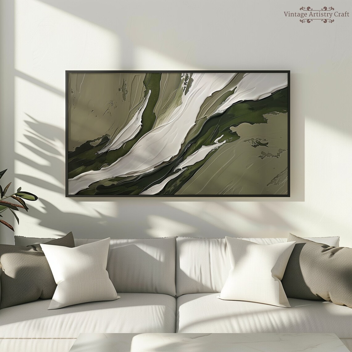 Texture Frame Modern Abstract Oil Painting Art Print - Image 5