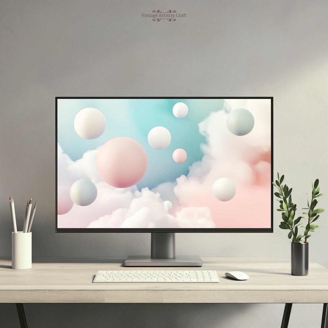 Abstract Minimalist Pastel Art Print, Neutral