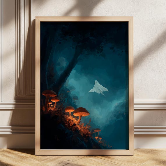 Print Spooky Vintage Vampire Halloween Art Poster Posters