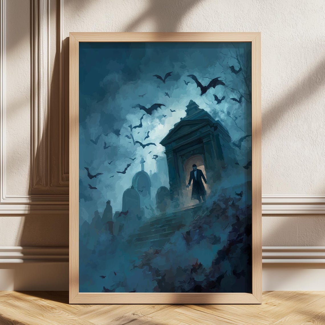 Vampire Dark Halloween Print Decor Spooky