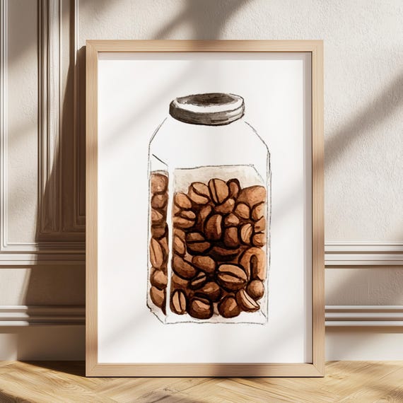 Retro Vintage Coffee Poster Bar Supplies Art Print Lovers Baristas Kitchen Wall Food