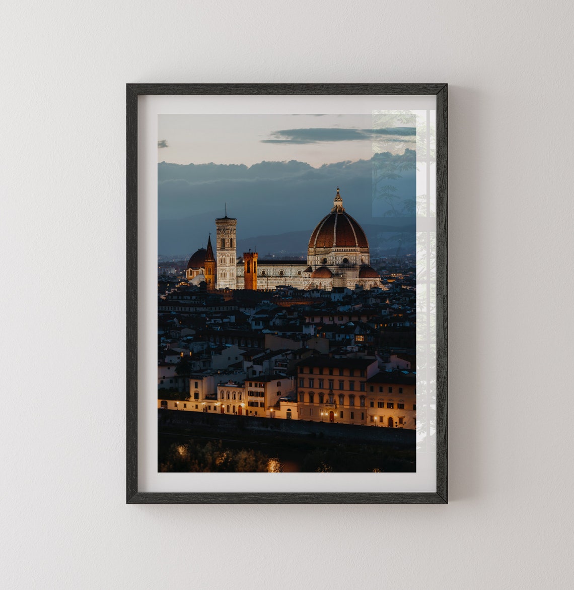 Florence Cathedral Evening Portrait Duomo Italy Night Wall Poster - Image 2