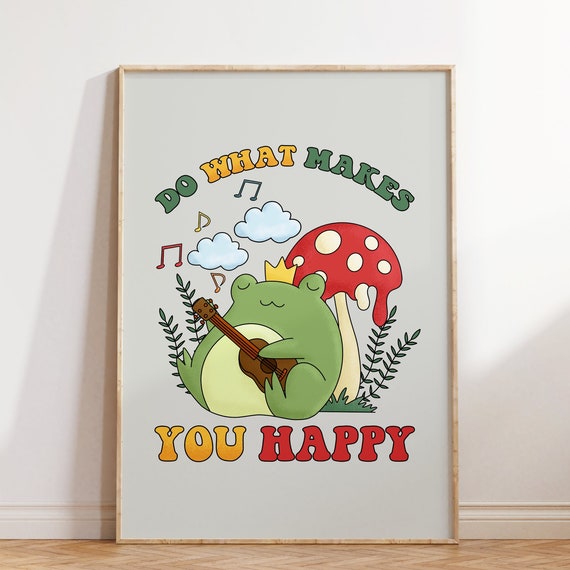 Retro Groovy Wall Art Wall Art Quotes Inspirational Print Wall Decor Art Retro Poster Housewarming Gift