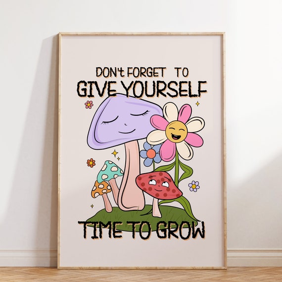 Cute Quote Wall Art Print Hippie Wall Art Inspirational Print Print Wall Decor Hippie Wall Poster Retro Poster Gift