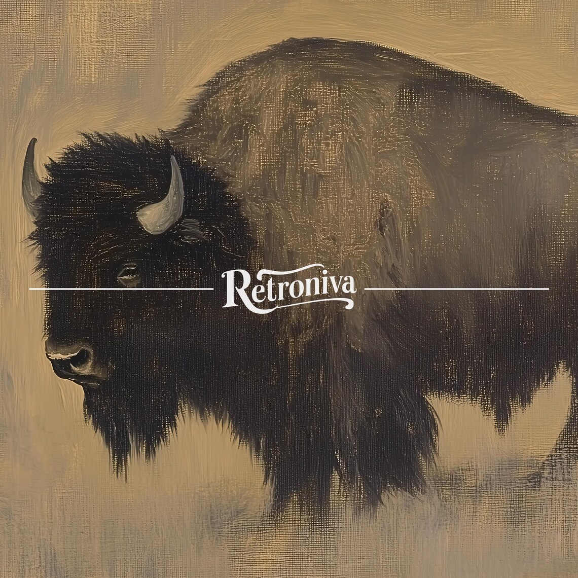 Antique Bison Art Print, Vintage Rustic Farmhouse - Image 7