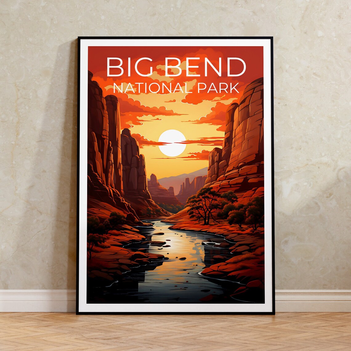 Big Bend National Park, Texas Travel Poster Art Print