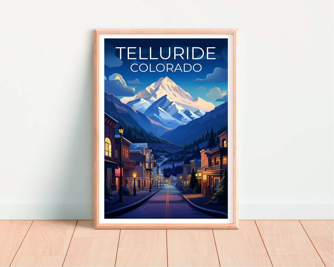 Telluride Travel Poster, Colorado Mountain Art Print - Image 4