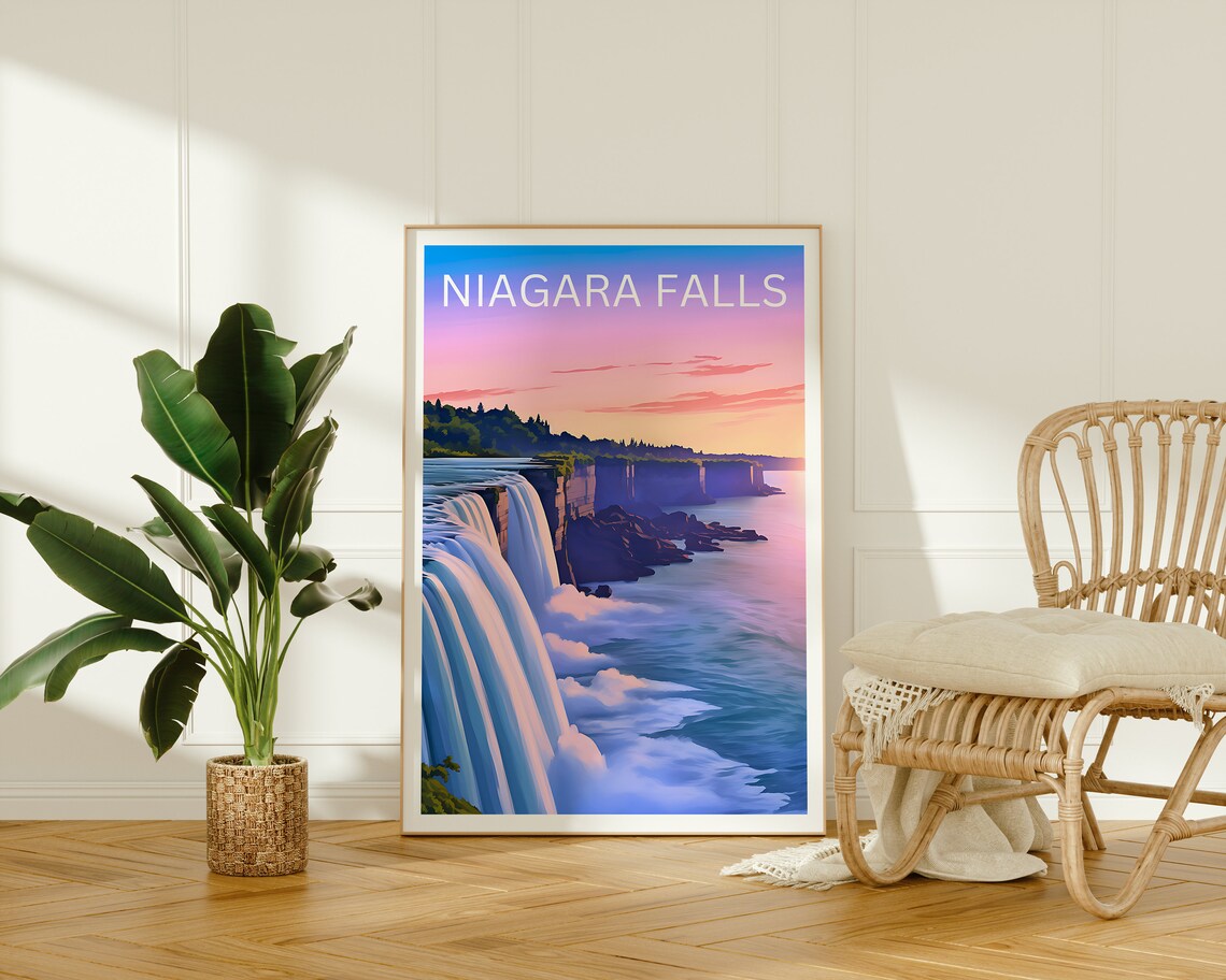 Niagara Falls Travel Poster, New York Nature - Image 2