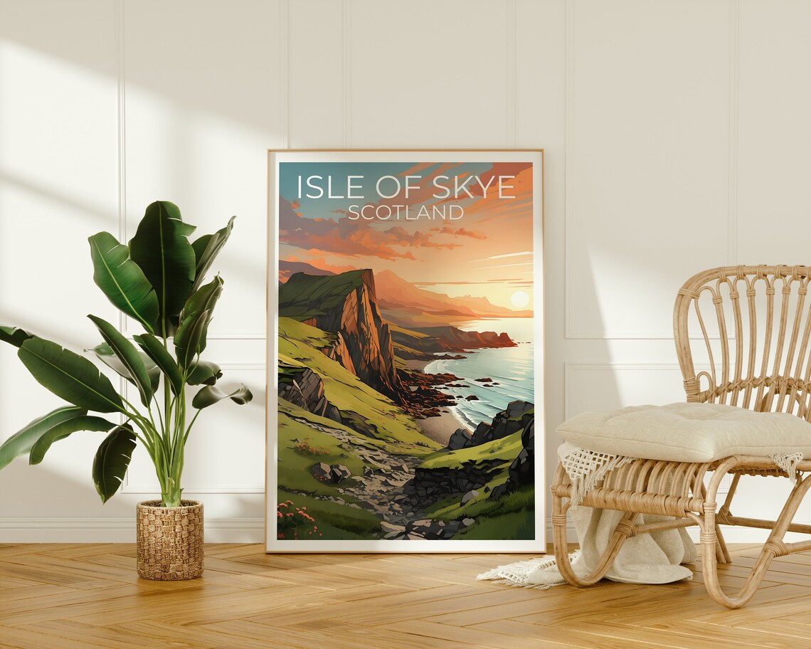 Isle Of Skye Scotland Travel Poster, Wall Art - Image 2