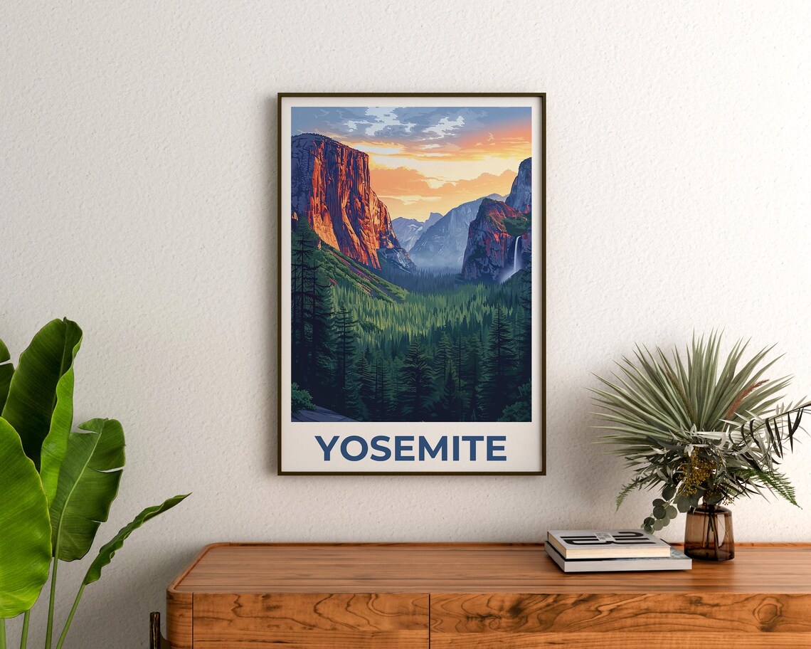 Yosemite National Park Waterfall Poster Print - Image 3