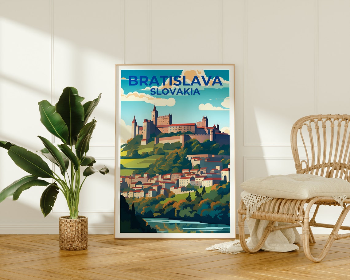 Bratislava Travel Poster Slovakia Wall Art Slovakia Print Bratislava Poster Bratislava Castle Poster City Poster Bratislava Art - Image 3