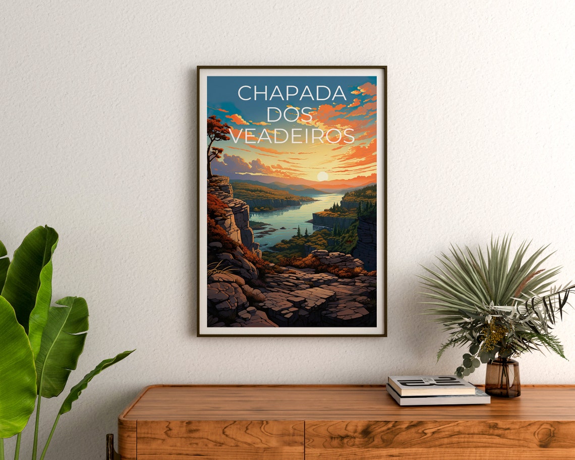 Chapada dos Veadeiros Brazil Canyon River Sunset Nature Travel Poster - Image 3