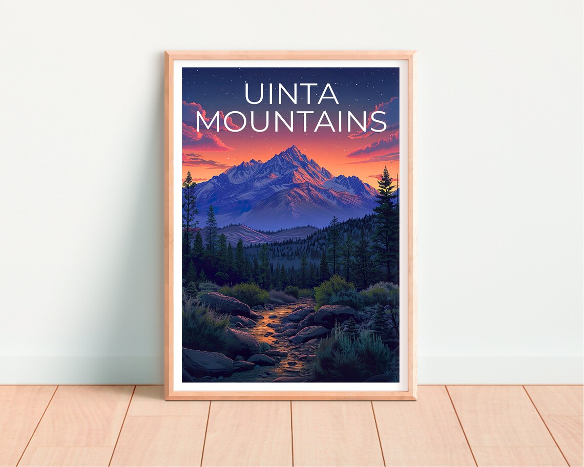 Uinta Mountains, Utah Mountain Travel Poster - Image 4