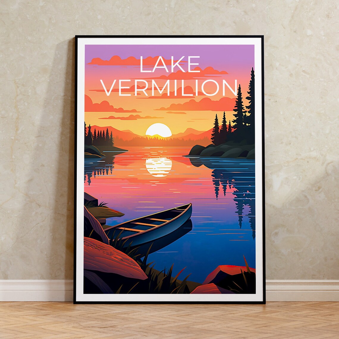 Lake Vermilion, Minnesota Travel Poster Print