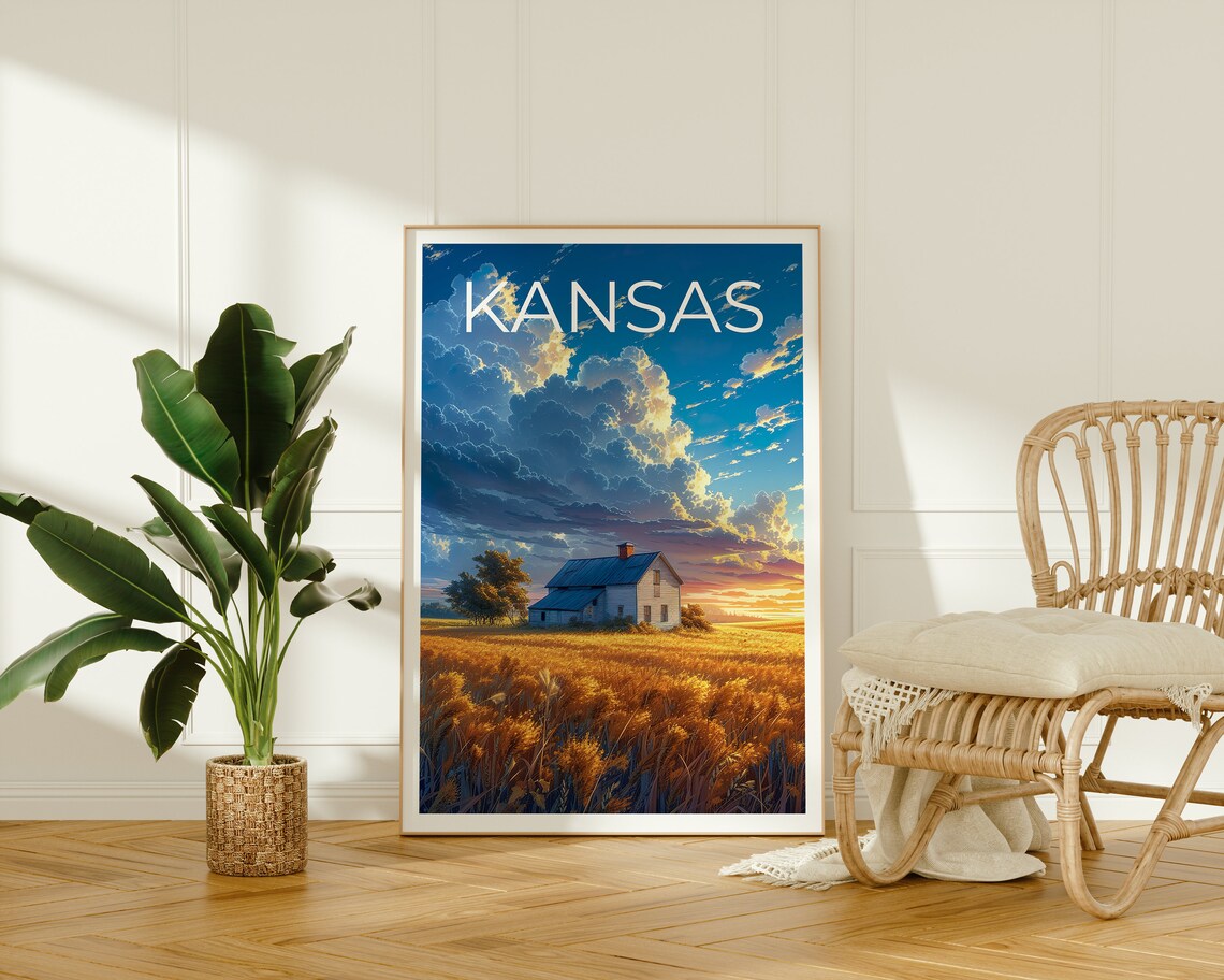 Kansas Travel Poster, Kansas Wall Art Print - Image 2