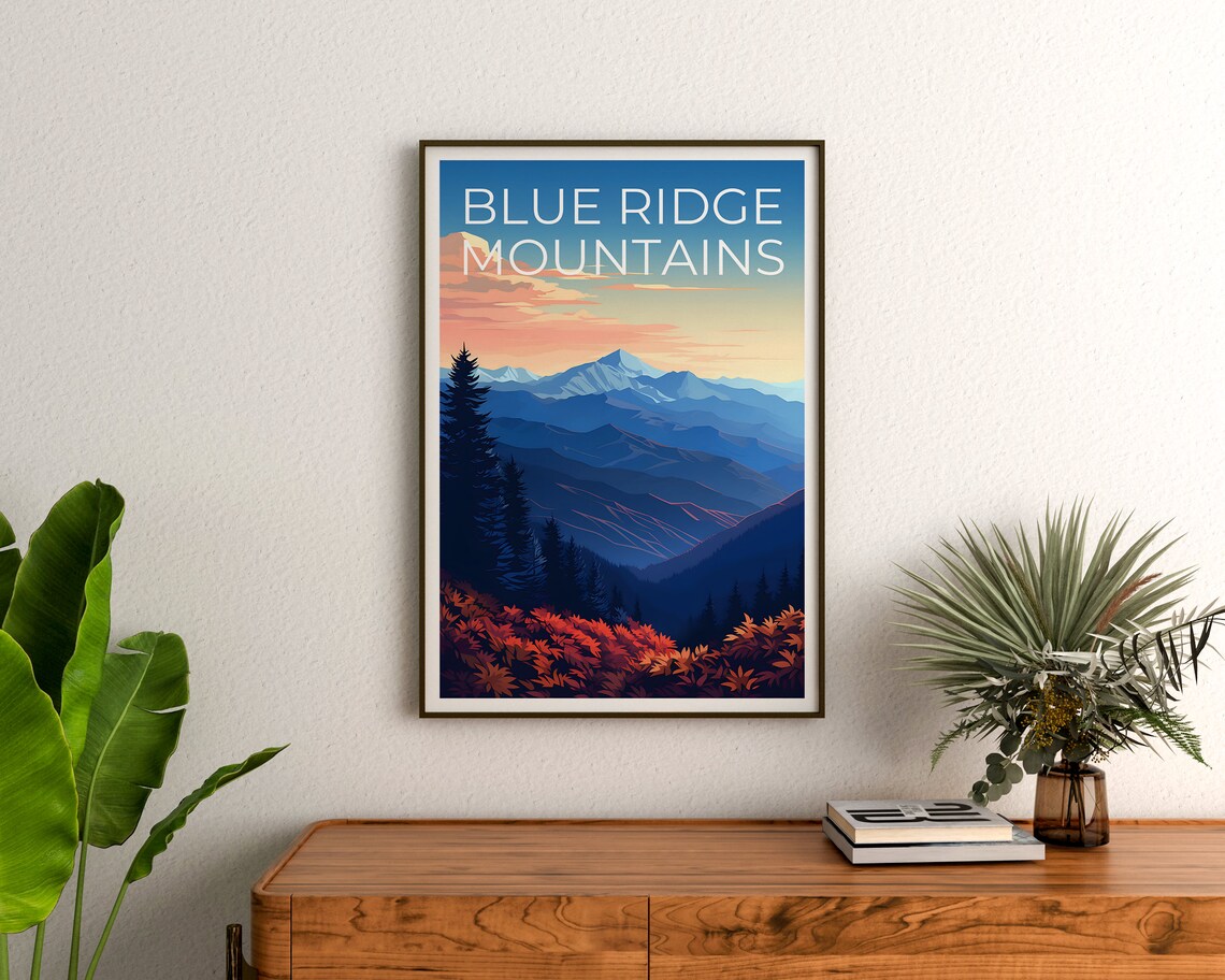 Blue Ridge Mountains Travel Poster, Nature Landscape - Image 3