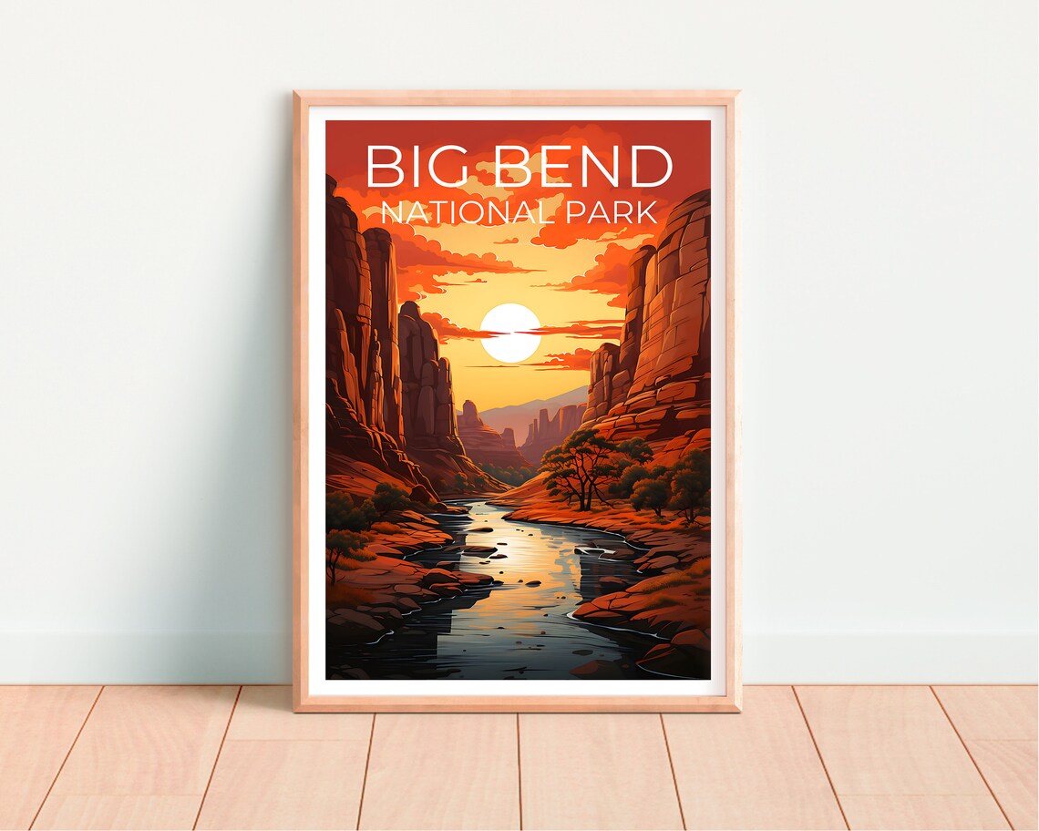 Big Bend National Park, Texas Travel Poster Art Print - Image 4