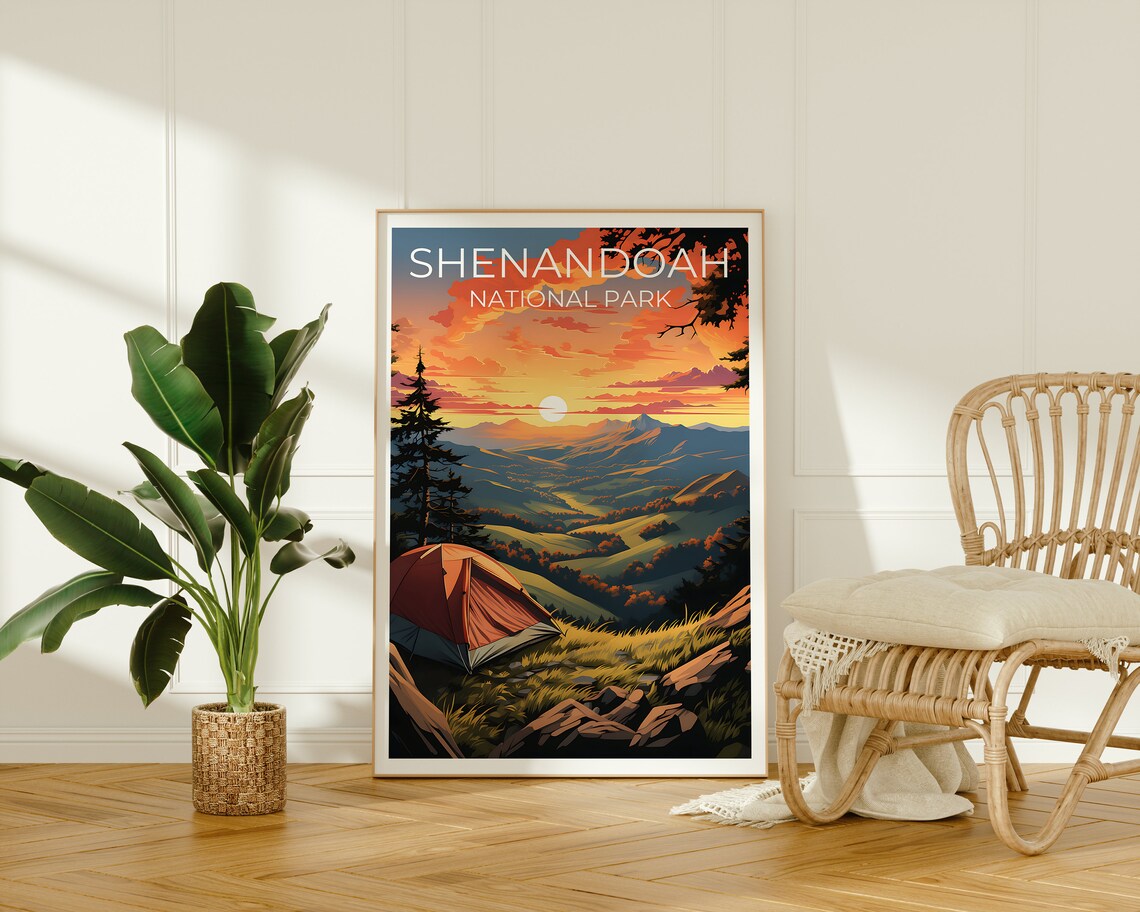 Shenandoah Travel Poster, Virginia Nature Art Print - Image 2
