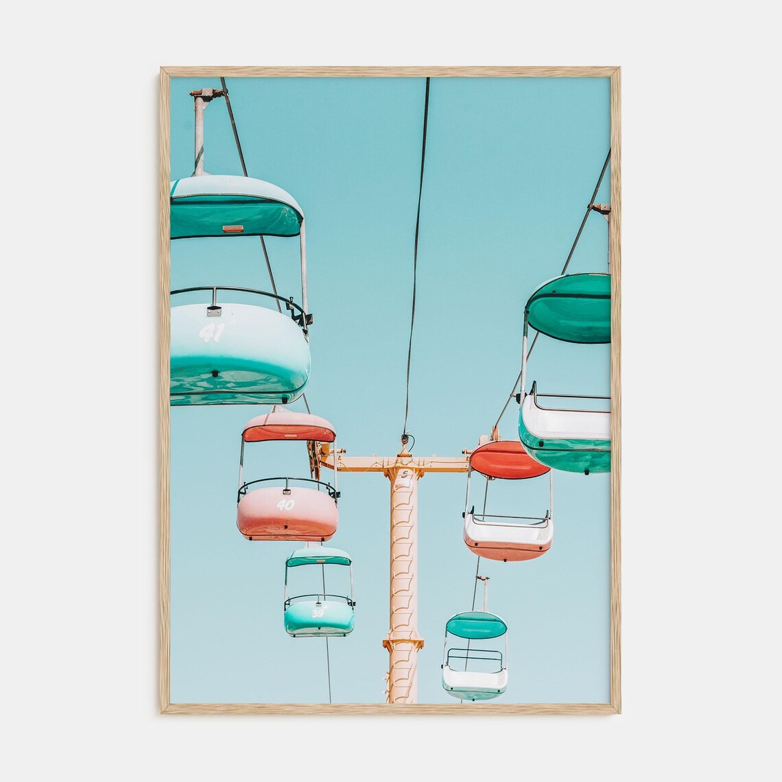 Sky Glider Ride Color Photography Travel Poster