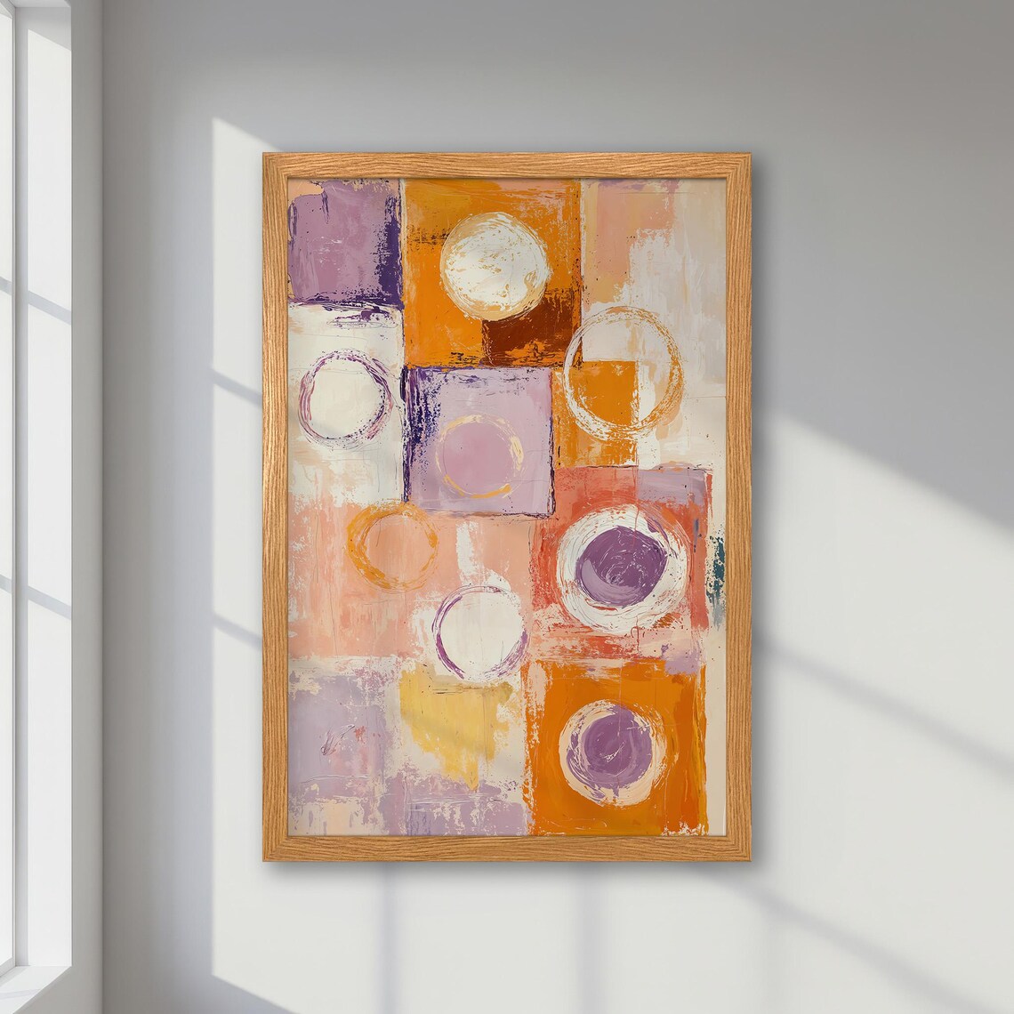 Abstract Geometric Art Print, Minimalist Shapes