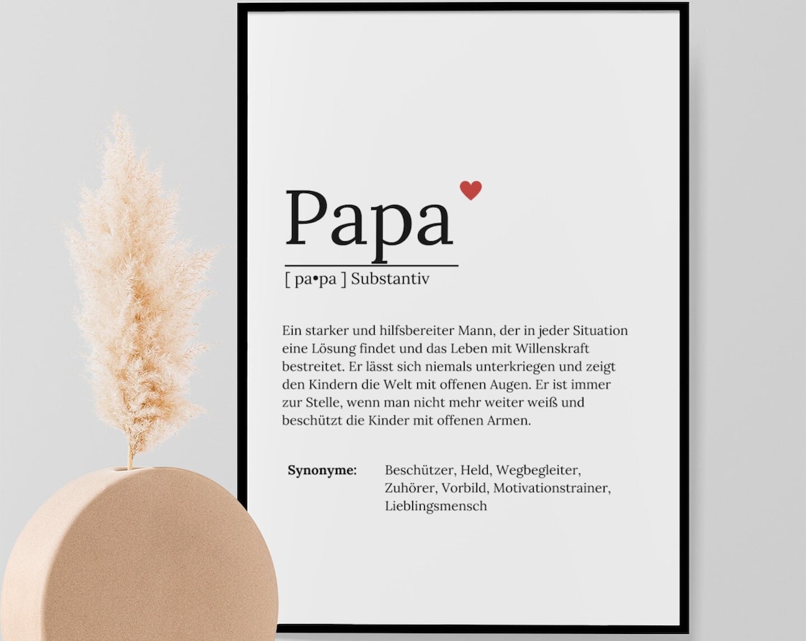 Dad Definition Instant Gift, Best Dad Meaning