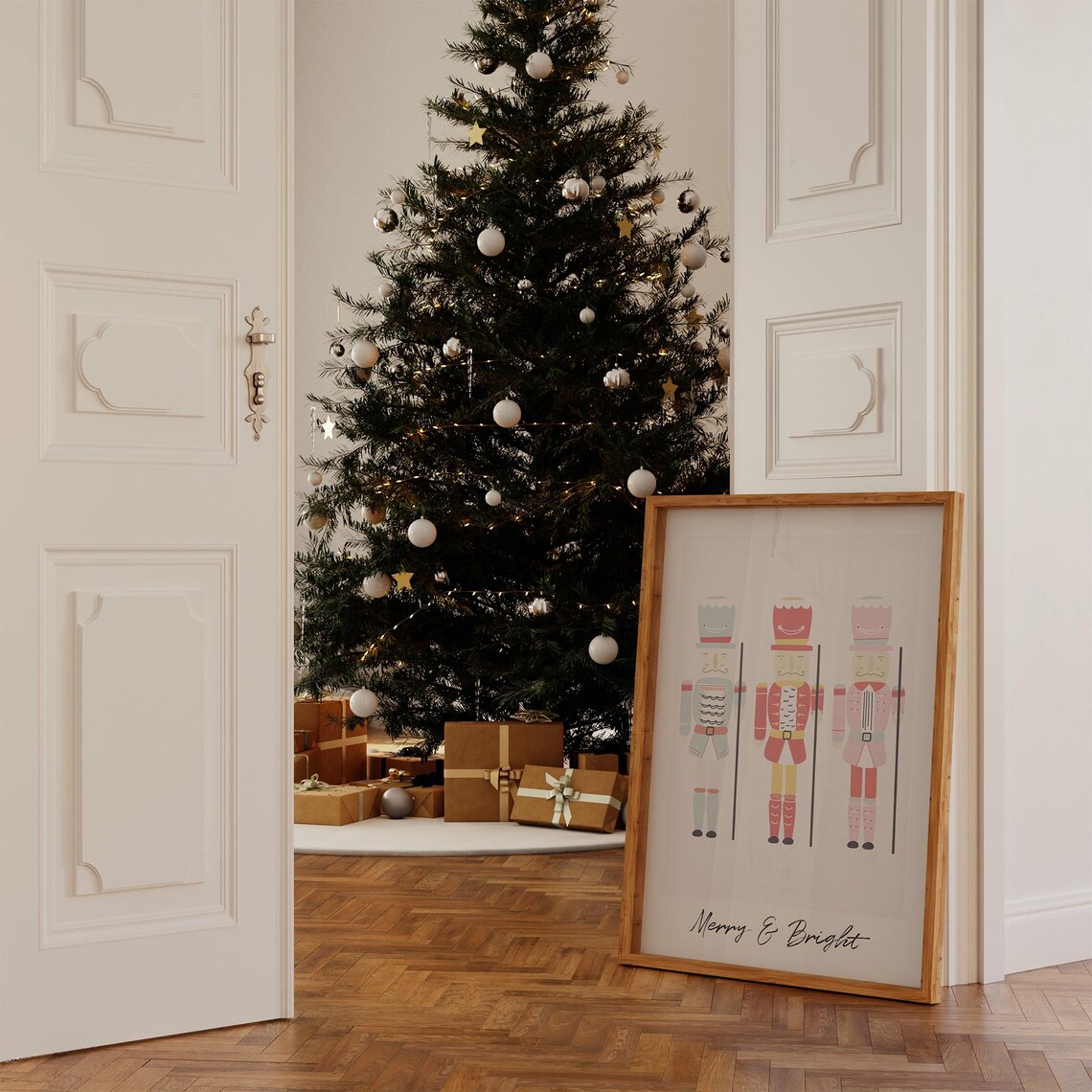 Nutcracker Christmas Art Print, Festive Holiday Decor - Image 3