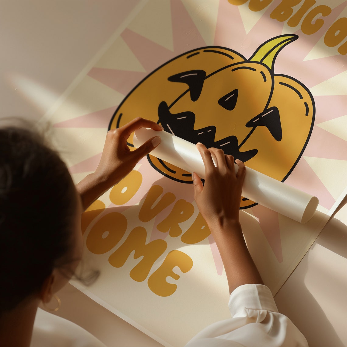 Pumpkin Halloween Wall Art Cute Pumpkin Halloween Print Spooky Print Halloween Party Decor Fall Home Decor Halloween Poster - Image 4