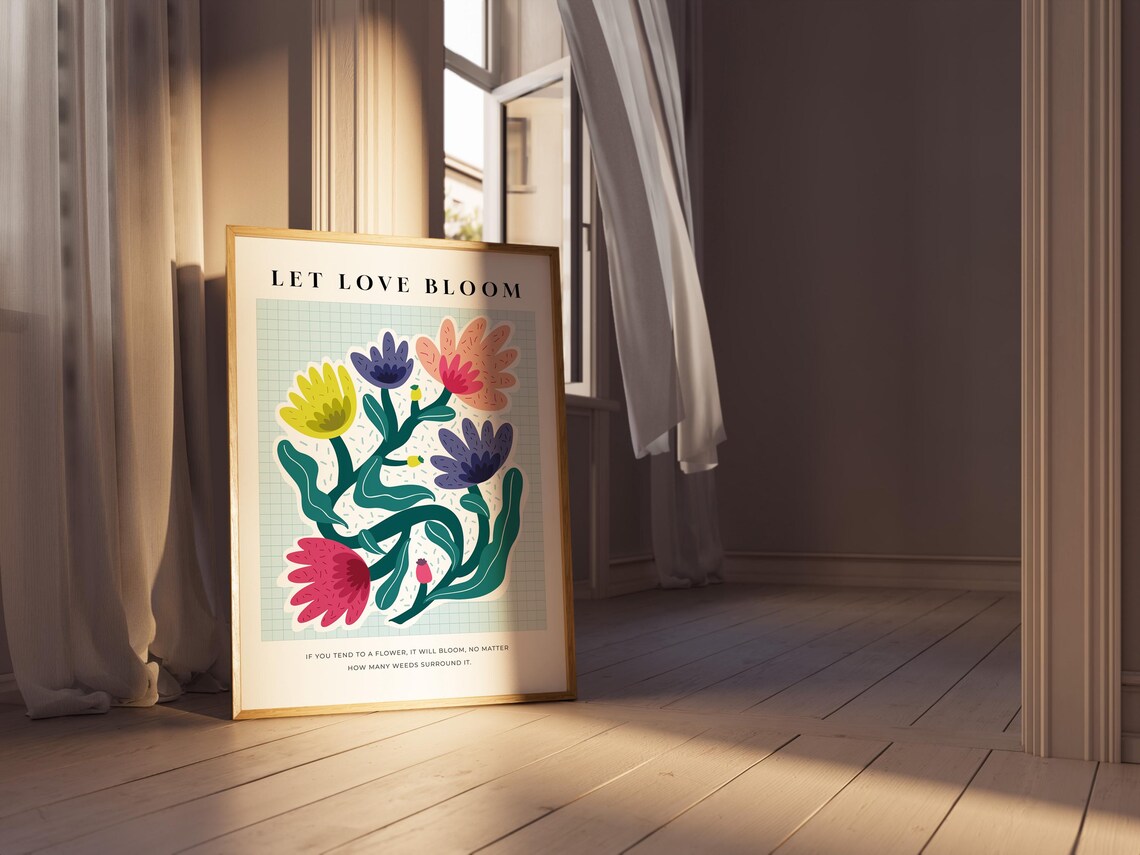 Floral Art Print, Modern Botanical Design - Image 4