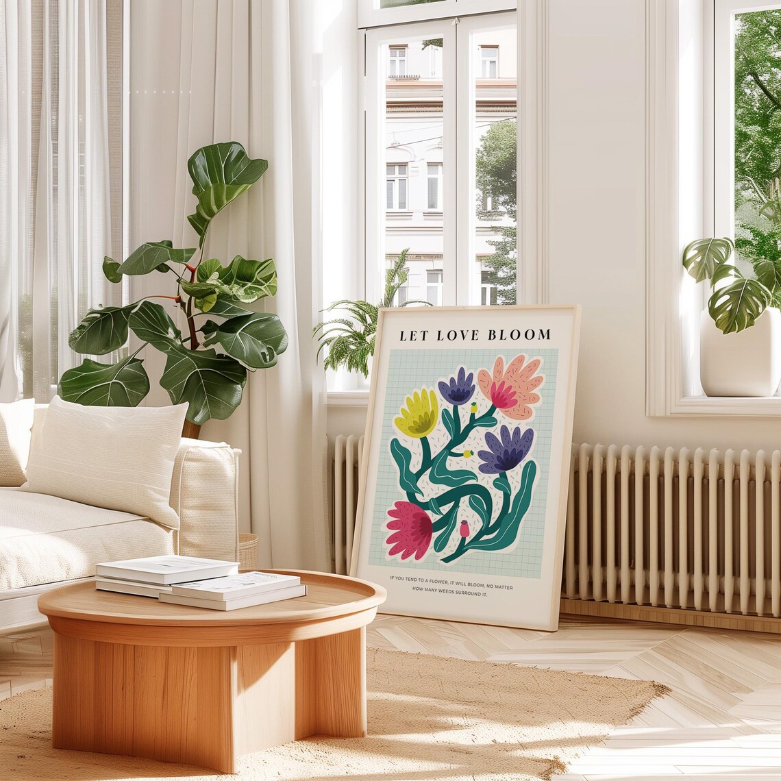 Floral Art Print, Modern Botanical Design - Image 2