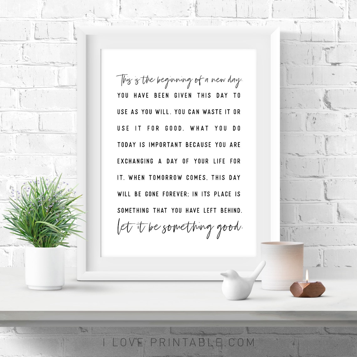 This Is The Beginning Of A New Day Quote Art Print - Image 3