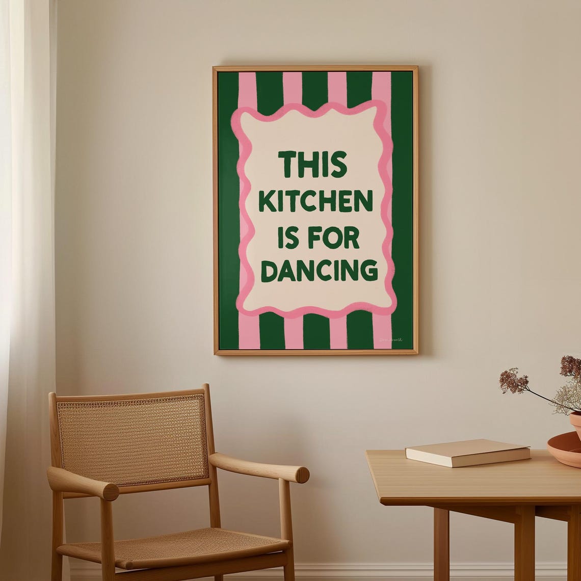 This Kitchen Is For Dancing Wall Art Cute Kitchen Decor Trendy Kitchen Print Modern Kitchen Decor Girly Wall Art Funny Quote Art - Image 3