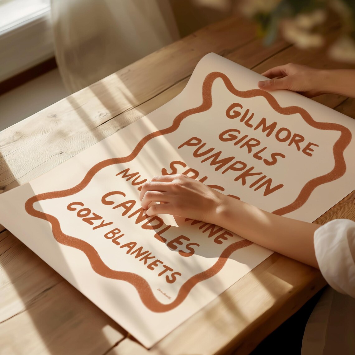 Gilmore Girls Fall Favorites Pumpkin Spice Cozy Autumn List Wall Art - Image 2