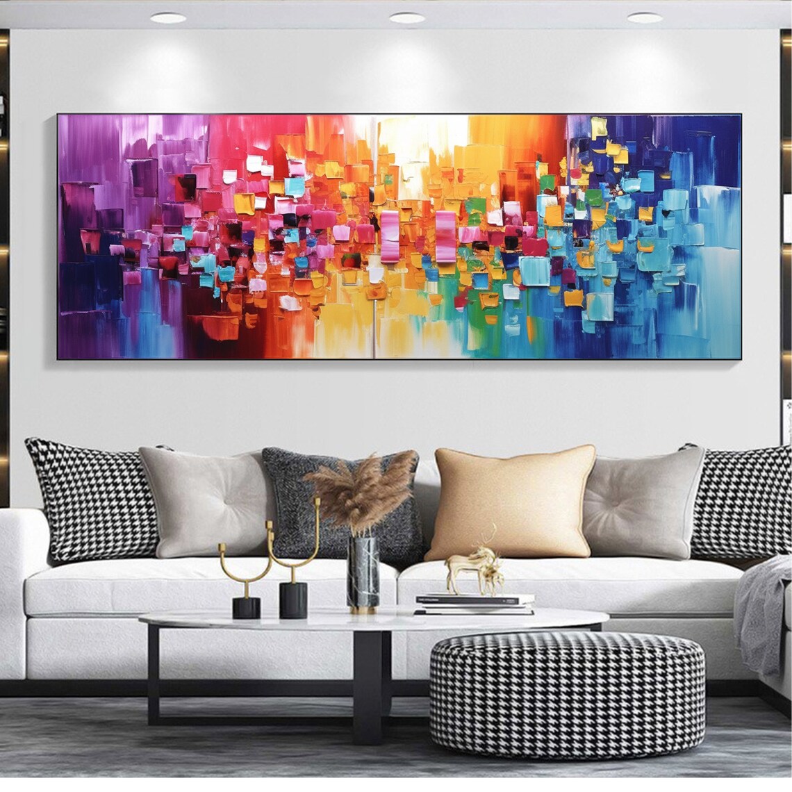 Minimalist Color Block Abstract Art Print, Modern Decor - Image 2
