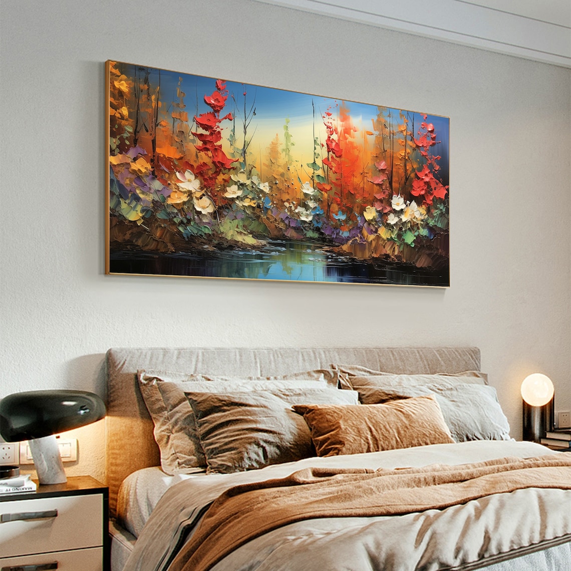 Autumn Nature Landscape, Abstract Flower Art Print - Image 7