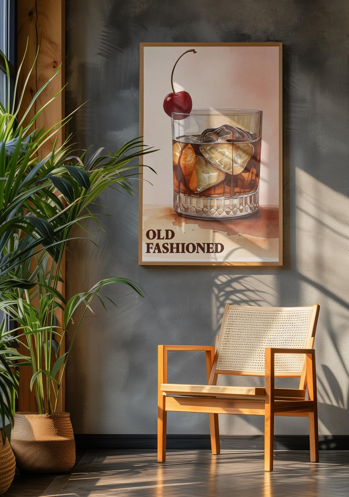 Old Fashioned Cocktail Poster, Vintage Bar Decor - Image 3