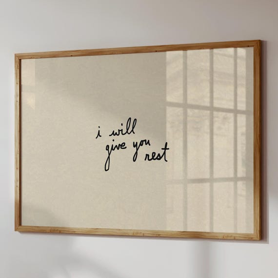 I Will Give You Rest - Minimalist Verse