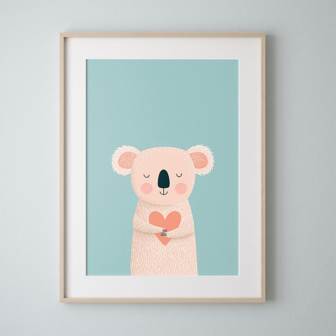 Nursery Wall Art Adorable Koala Bear Print