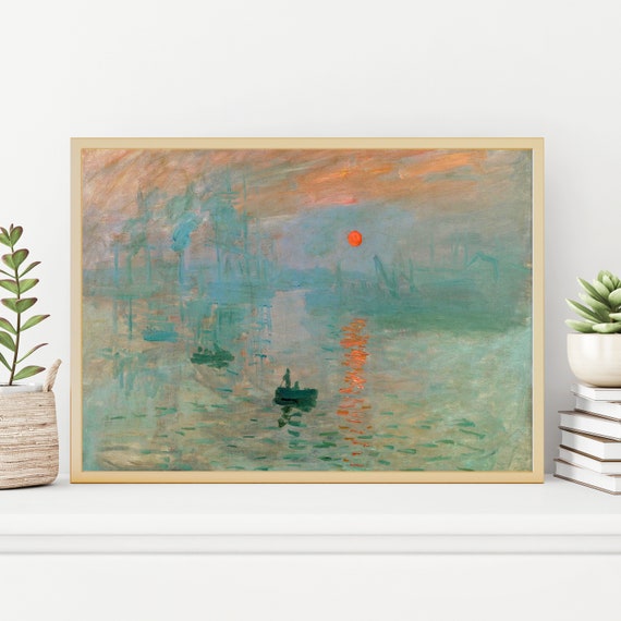 Claude Monet Painting Prints Museum Gallery Exhibition Poster Claude Monet Artworks Claude Monet Poster Prints Monet Vintage Print