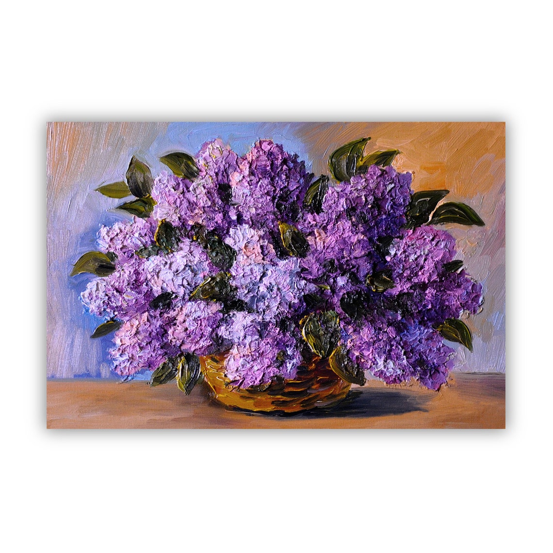 Flowers Oil Painting Flowers Still Life Poster Prints Flower Painting Prints Floral Texture Oil Painting Home Office Wall Art Decoration - Image 2