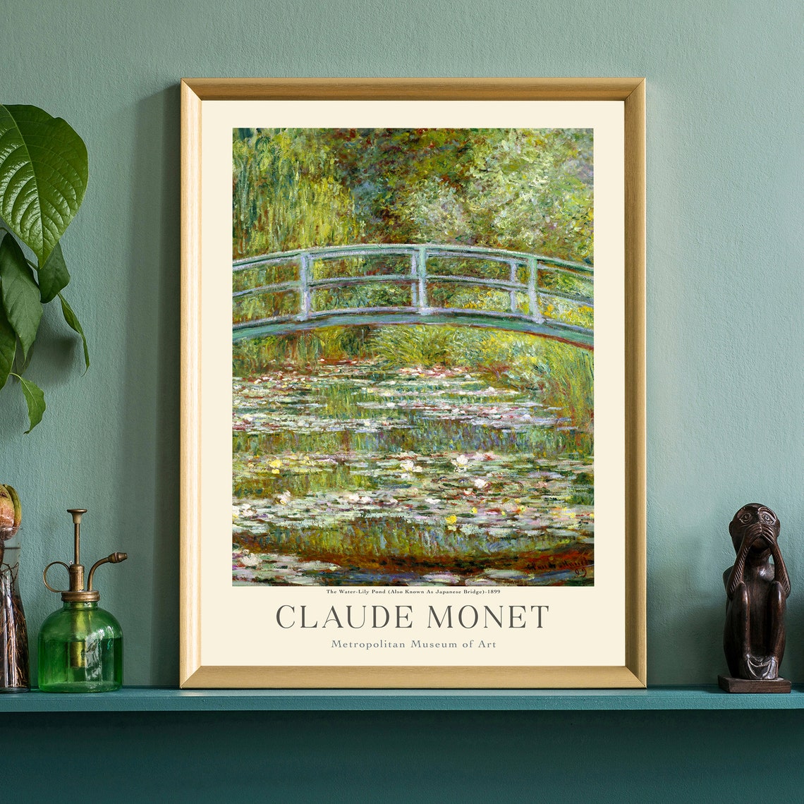 Claude Monet Water Lily Pond Japanese Bridge Giverny Garden Art Poster - Image 4