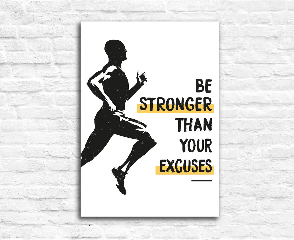 Gym Wall Art Gym Poster Gym Prints Gym Dcor Home Gym Home Gym Dcor Home Gym Poster Inspired Poster Fitness Dcor Motivation Art - Image 2