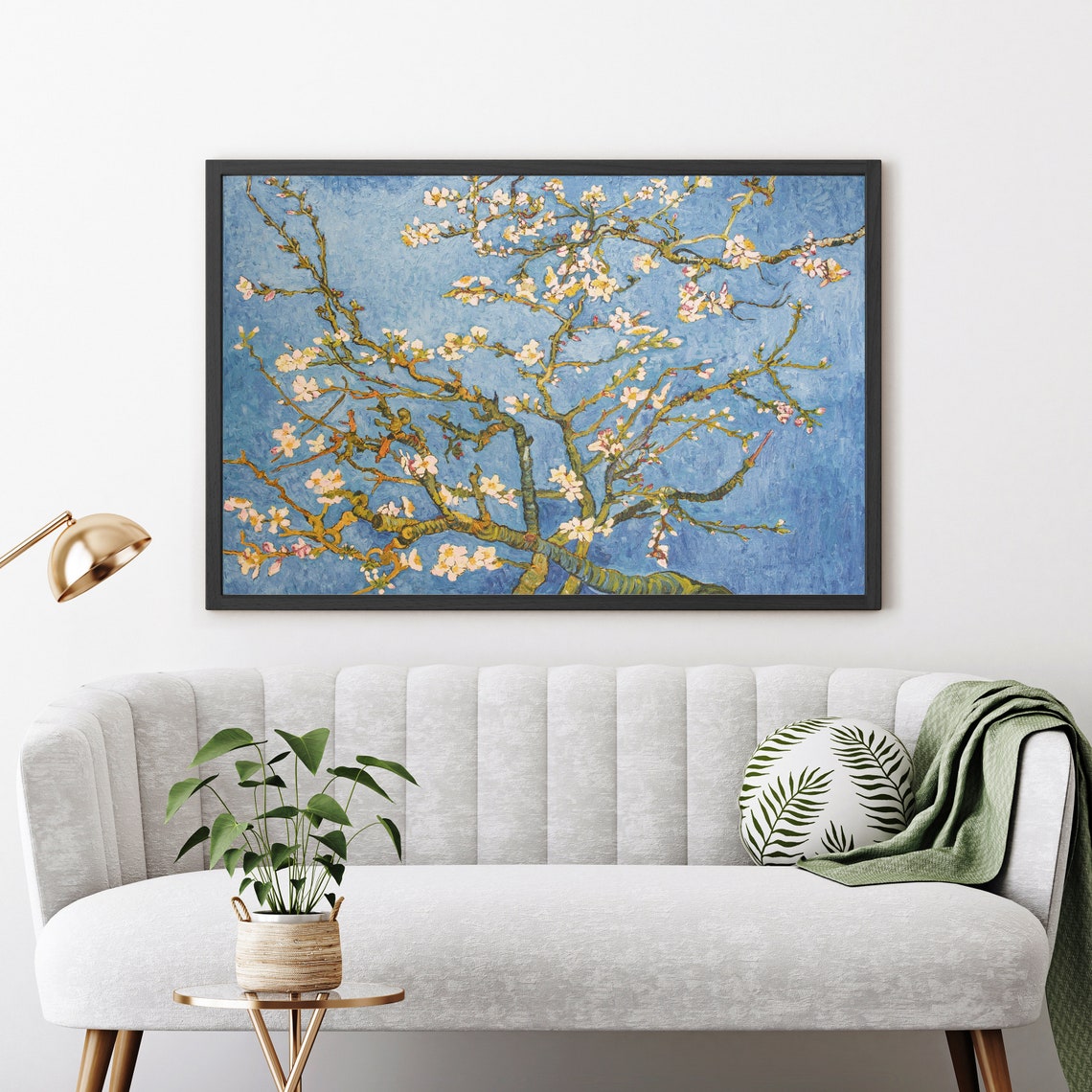 Flowers Oil Painting Almond Blossoms Poster Print Flower Painting Prints Floral Texture Oil Painting Home Office Wall Art Decoration - Image 4