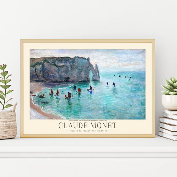 Claude Monet Painting Prints Museum Gallery Exhibition Poster Claude Monet Artworks Claude Monet Poster Prints Monet Vintage Print