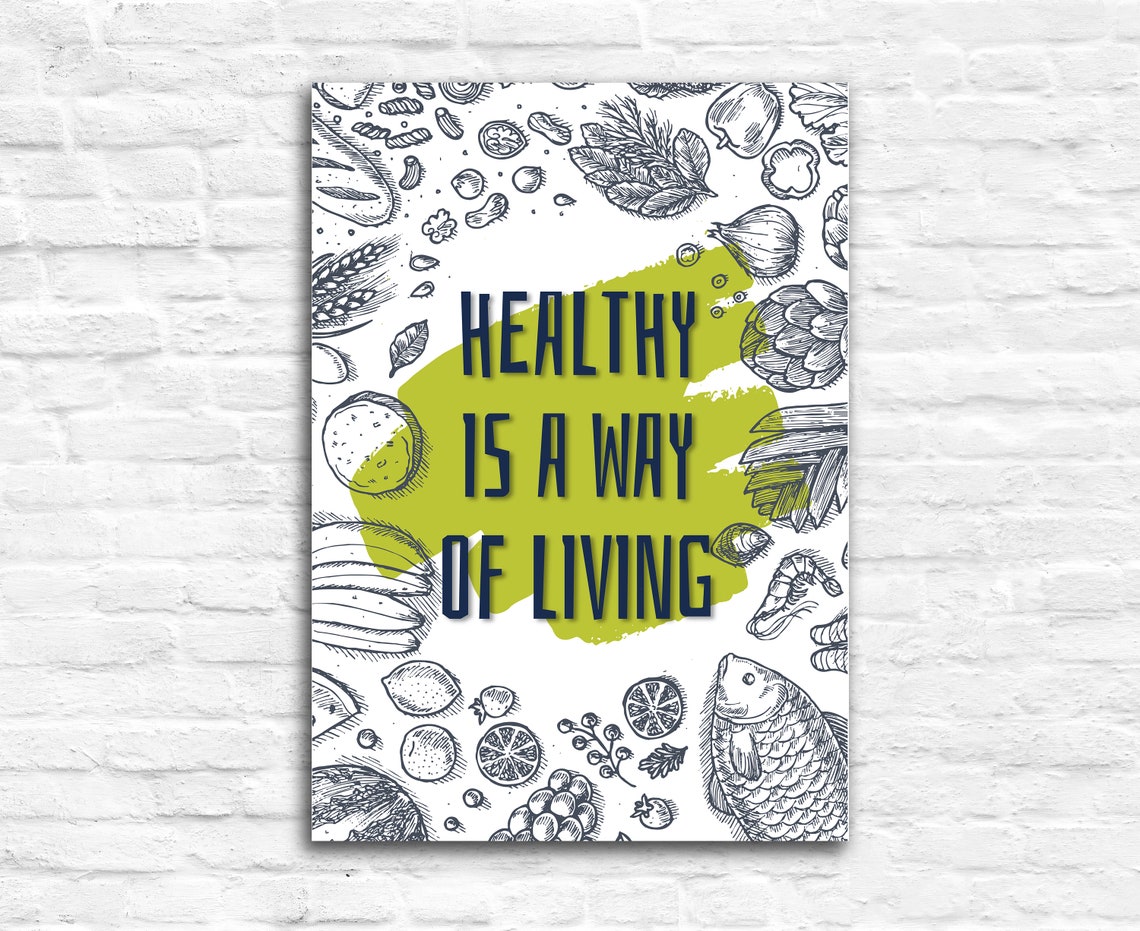 Healthy Is A Way Of Gym Poster Gym Quote Home Gym Home Gym Dcor Home Gym Poster Inspired Poster Fitness Dcor Motivational Quote - Image 3